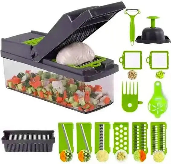 16 in 1 Mandoline Slicer & Vegetable Chopper - Kitchen Cutter Grater for Onion, Tomato, Carrot (Gadget Xpres) Gadget Xpres