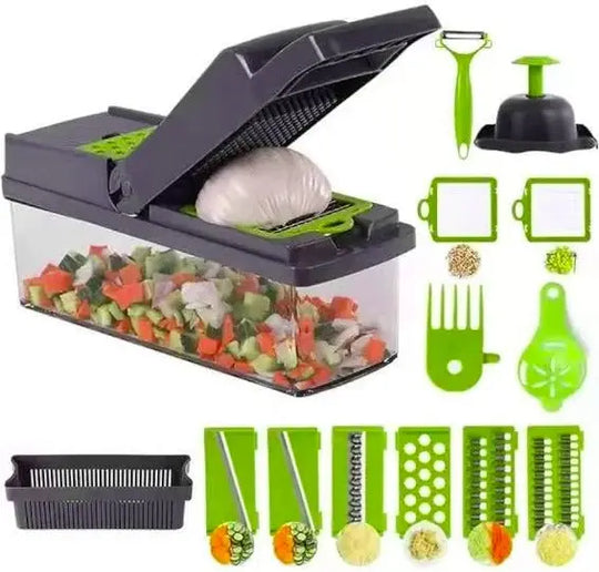 16 in 1 Mandoline Slicer & Vegetable Chopper - Kitchen Cutter Grater for Onion, Tomato, Carrot (Gadget Xpres) Gadget Xpres