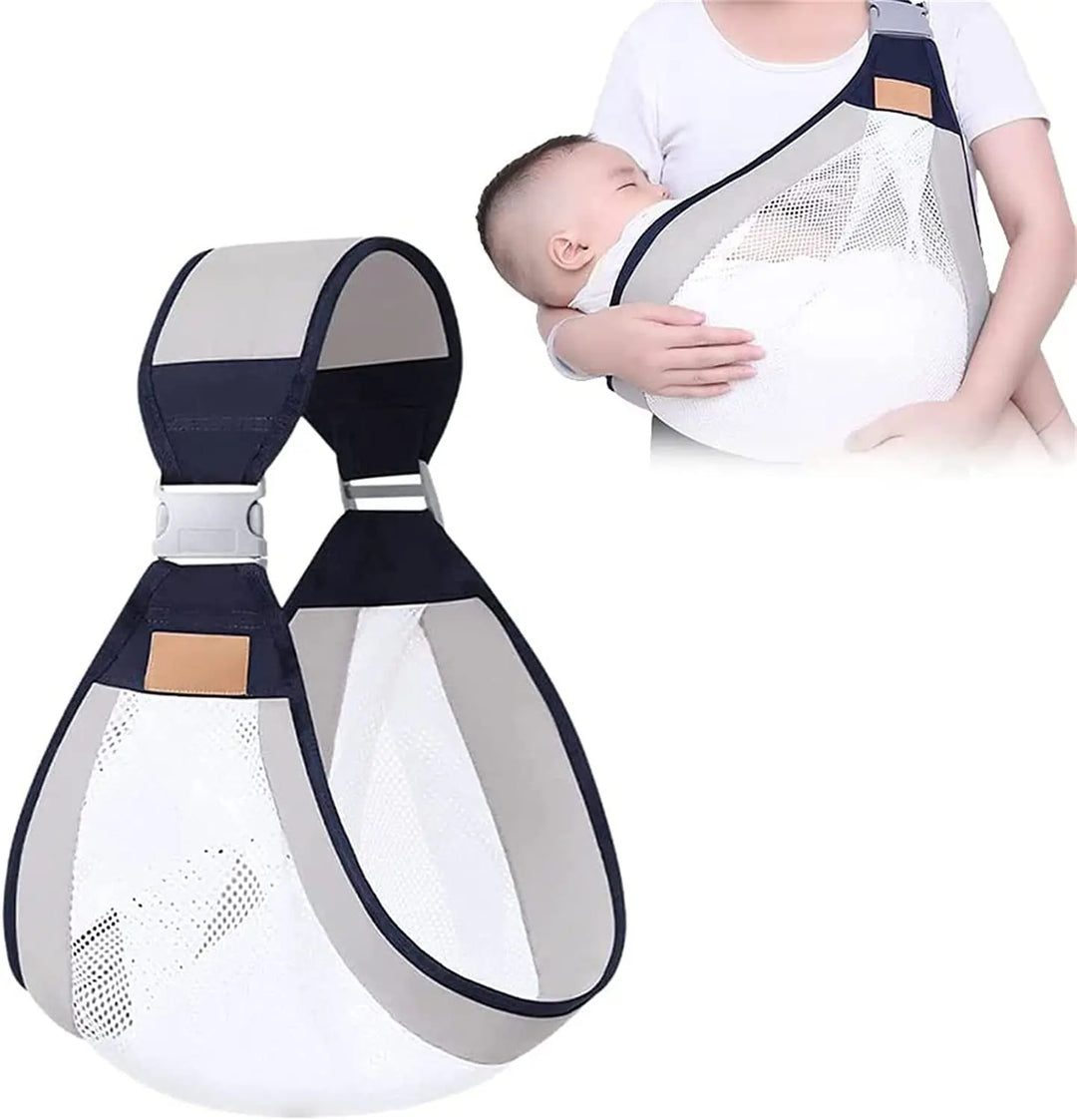 1PC Baby Carrier Sling – Ergonomic One-Shoulder Wrap, Lightweight & Labor-Saving – Soft Polyester (Random Color) – Safe for Newborns & Infants Gadget Xpres