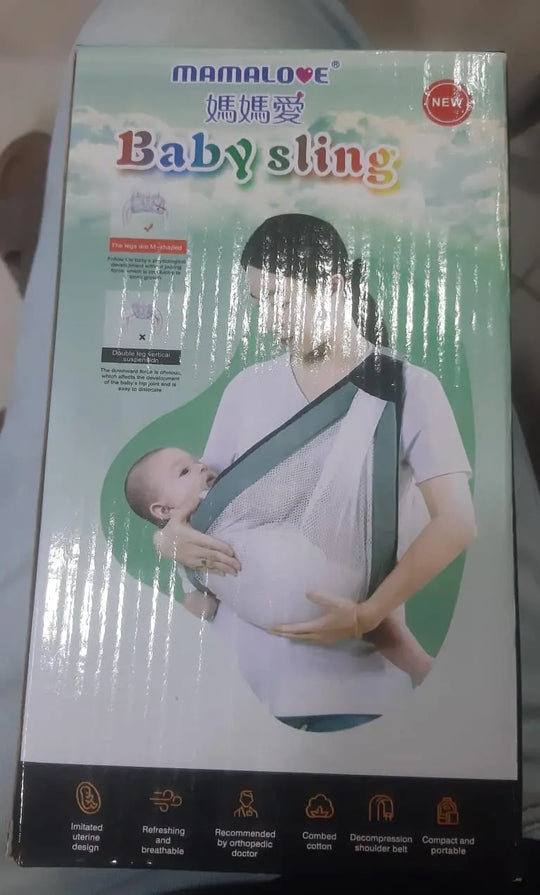 1PC Baby Carrier Sling – Ergonomic One-Shoulder Wrap, Lightweight & Labor-Saving – Soft Polyester (Random Color) – Safe for Newborns & Infants Gadget Xpres