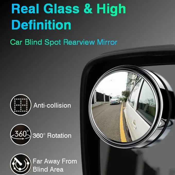 2-Pack Car Blind Spot Mirrors - Universal Wide Angle Convex Mirror for Cars, SUVs, Trucks - Safety Rear View Accessory Gadget Xpres