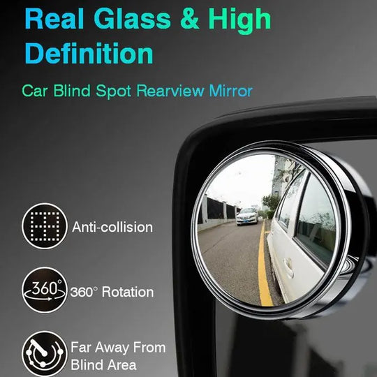 2-Pack Car Blind Spot Mirrors - Universal Wide Angle Convex Mirror for Cars, SUVs, Trucks - Safety Rear View Accessory Gadget Xpres