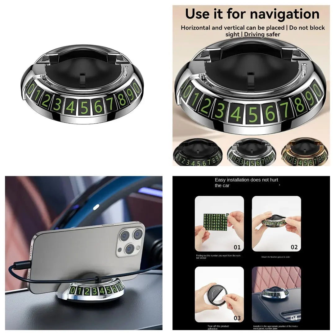 2 in 1 Car Phone Holder & Dashboard Stand - 360° Rotation, Universal for All Phones (Random Color) - Gadget Xpres Pakistan Gadget Xpres