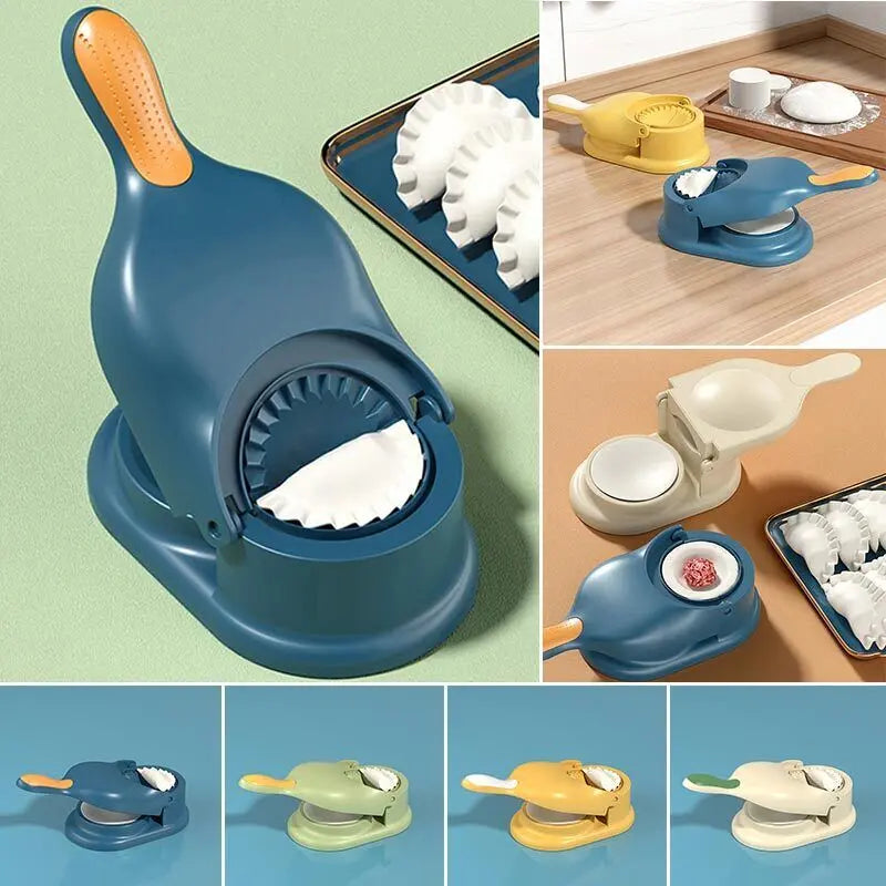 2-in-1 Dumpling Maker Mold Tool | Manual Momo & Samosa Pati Maker | Easy Baking Pastry Gadget for Home Kitchen (Random Color) Gadget Xpres