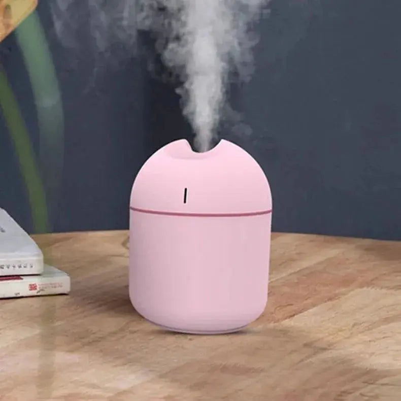 250ml Mini USB Air Humidifier – Cool Mist Aroma Diffuser for Bedroom, Office, Car | Portable Silent Humidifier for Kids & Travel – Random Color Gadget Xpres