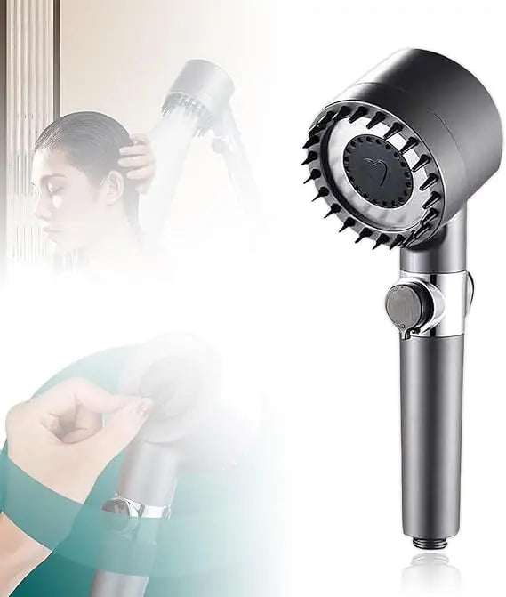 🚿 3 Modes High Pressure Shower Head with Filter | Handheld Massage Shower for Bathroom | Water Saving Faucet for Home Pakistan Gadget Xpres