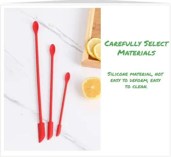 3-Piece Mini Silicone Telescopic Spatula Set – Heat-Resistant, Non-Slip Grip – Perfect for Cooking, Cosmetics, Jam & Honey Scooping (Pakistani Kitchen & Beauty Essential) Gadget Xpres