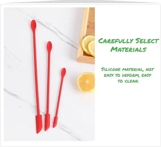 3-Piece Mini Silicone Telescopic Spatula Set – Heat-Resistant, Non-Slip Grip – Perfect for Cooking, Cosmetics, Jam & Honey Scooping (Pakistani Kitchen & Beauty Essential) Gadget Xpres