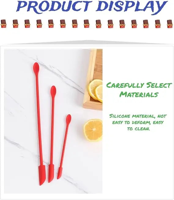 3-Piece Mini Silicone Telescopic Spatula Set – Heat-Resistant, Non-Slip Grip – Perfect for Cooking, Cosmetics, Jam & Honey Scooping (Pakistani Kitchen & Beauty Essential) Gadget Xpres
