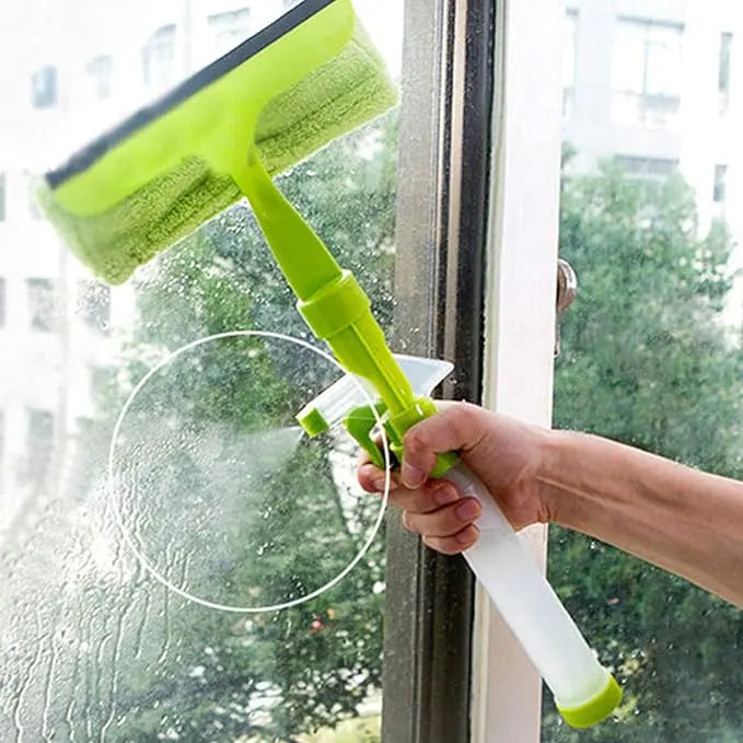3-in-1 Fiber Wiper Sprayer | Window Squeegee Kit with Microfiber Cloth & Rubber Scraper | Car & Home Cleaning Tool (Random Color) – Affordable & Durable Gadget Xpres