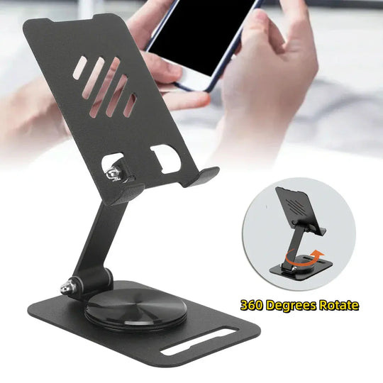 360° Rotating Metal Phone Stand | Adjustable Phone & Tablet Holder | Durable Desk Stand for iPhone, Samsung (Random Color) – Gadget Xpres Gadget Xpres