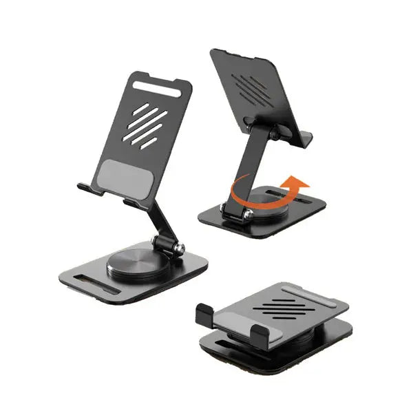 360° Rotating Metal Phone Stand | Adjustable Phone & Tablet Holder | Durable Desk Stand for iPhone, Samsung (Random Color) – Gadget Xpres Gadget Xpres