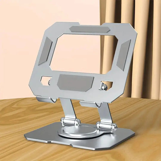 360° Rotating Metal Tablet &amp; Mobile - Adjustable, Foldable, and Portable Desk Mount with Cooling Design for Phones, Tablets, and Small Devices, Device Cooling Stand | Stainless Steel Stand, Tablet Holder Stand - Random Color Gadget Xpres