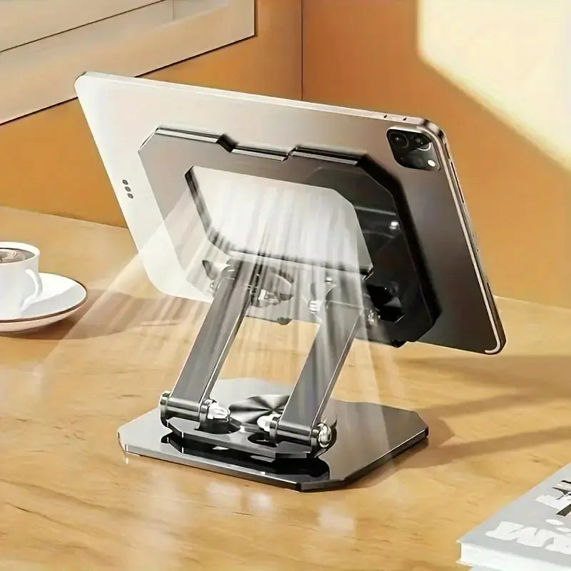 360° Rotating Metal Tablet &amp; Mobile - Adjustable, Foldable, and Portable Desk Mount with Cooling Design for Phones, Tablets, and Small Devices, Device Cooling Stand | Stainless Steel Stand, Tablet Holder Stand - Random Color Gadget Xpres