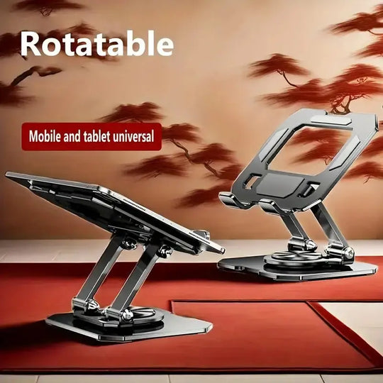 360° Rotating Metal Tablet &amp; Mobile - Adjustable, Foldable, and Portable Desk Mount with Cooling Design for Phones, Tablets, and Small Devices, Device Cooling Stand | Stainless Steel Stand, Tablet Holder Stand - Random Color Gadget Xpres
