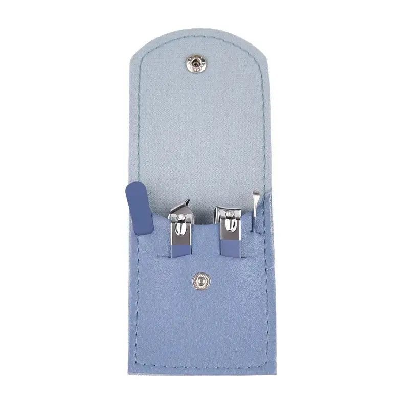 4 in 1 Professional Manicure Set 4-Piece Stainless Steel Nail Care Kit – Nail Clippers, Cuticle Nippers, Nail File &amp; Spoon Pusher – Unscented, No Batteries Needed, Non-Electric Tools for Nail Techs &amp; Home Use - Random Color Gadget Xpres