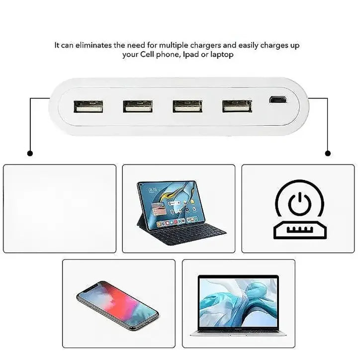 4-in-1 USB Hub OTG Adapter for Mobile, Laptop, PC - Data Transfer & Charging Ports Gadget Xpres