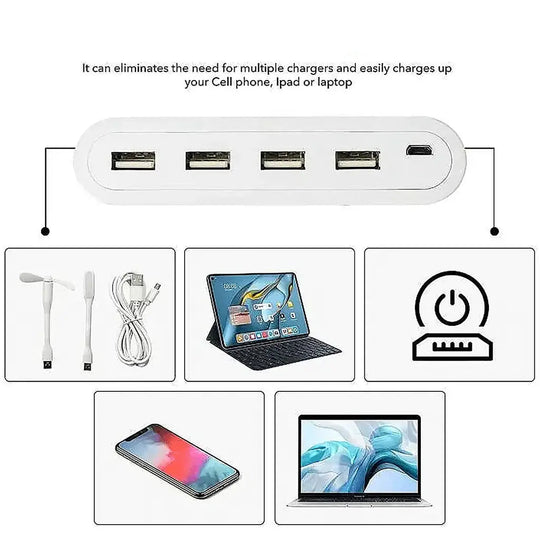 4-in-1 USB Hub OTG Adapter for Mobile, Laptop, PC - Data Transfer & Charging Ports Gadget Xpres