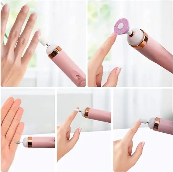 5 in 1 Professional Manicure & Pedicure Kit | Electric Nail Care Tool | Nail Grinding, Shaping, Buffing & Finishing Machine for Women | Home Salon Tool Pakistan Gadget Xpres