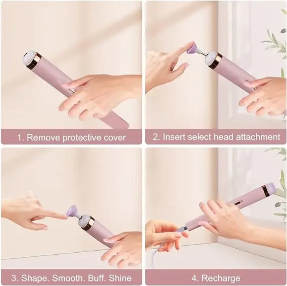 5 in 1 Professional Manicure & Pedicure Kit | Electric Nail Care Tool | Nail Grinding, Shaping, Buffing & Finishing Machine for Women | Home Salon Tool Pakistan Gadget Xpres