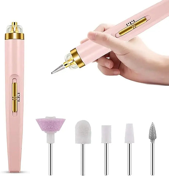 5 in 1 Professional Manicure & Pedicure Kit | Electric Nail Care Tool | Nail Grinding, Shaping, Buffing & Finishing Machine for Women | Home Salon Tool Pakistan Gadget Xpres