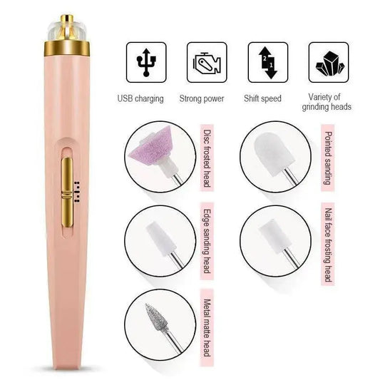 5 in 1 Professional Manicure & Pedicure Kit | Electric Nail Care Tool | Nail Grinding, Shaping, Buffing & Finishing Machine for Women | Home Salon Tool Pakistan Gadget Xpres