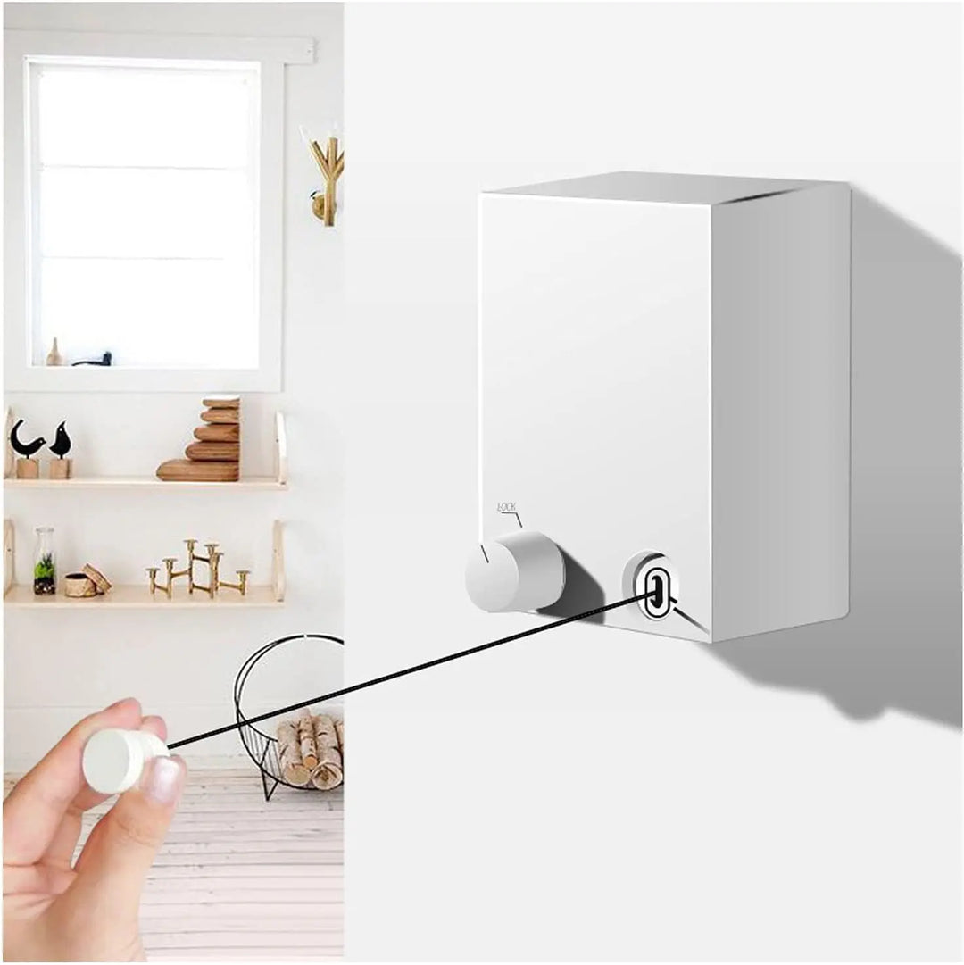Abhsant Hot Retractable Indoor and Outdoor Clothes Wall Hanger Magic Drying Rack Balcony Bathroom Invisible Clothesline Wire Rope,Drying String for Home Balcony Room color Gadget Xpres