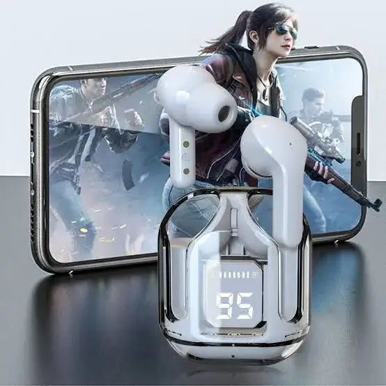 Air31 Transparent Wireless Bluetooth Earbuds - Crystal Clear Sound | Airpods Style - Best Budget Earbuds in Pakistan (Random Colour) Gadget Xpres