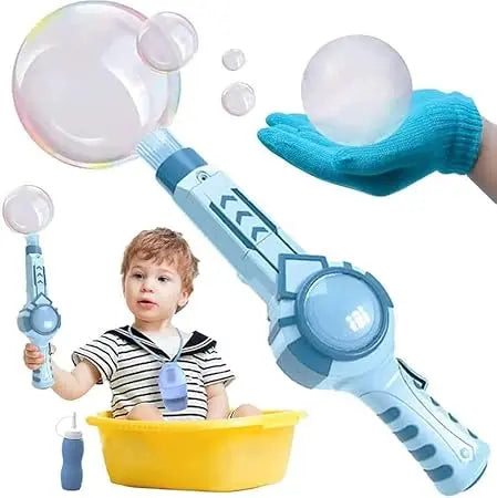 Amusing Toy Elastic Smog Bubble Machine with Bubble Water & Wand – Fun Heart Bubble Blower for Kids (Random Color) Gadget Xpres