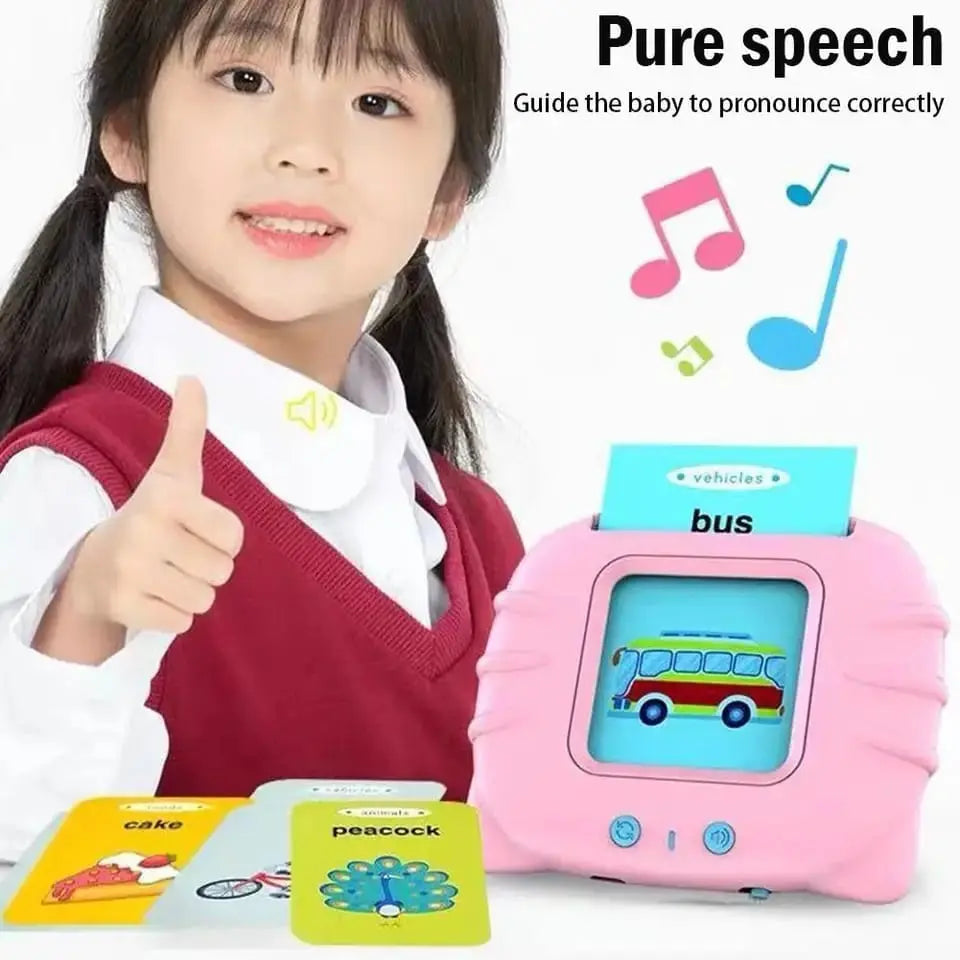 Audible Flash Cards – Baby Reading Machine for Early Learning English | Montessori Toddler Gift | Random Color (Imported) Gadget Xpres