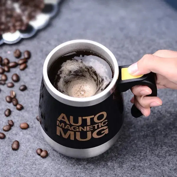 Auto Magnetic Mug 400ml – Battery-Operated Smart Mixing Cup | 304 Stainless Steel | Random Color | Perfect for Coffee, Tea, Milk Gadget Xpres