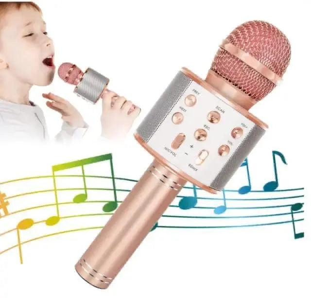 Bluetooth Karaoke Machine for Kids & Adults - Portable Handheld Speaker with Mic for iPhone, Android, PC - Home KTV Party (Random Color) Gadget Xpres