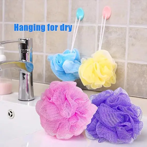 "Body Wash Puff Sponge Pack (3 Pcs) – Exfoliating Bath Sponge for Soft Skin – Random Colors – Premium Quality" Gadget Xpres