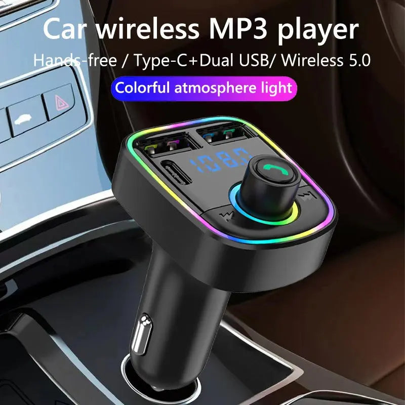 C1 Car MP3 Player Wireless FM Transmitter Bluetooth | Car Charger & MP3 Modulator | Car Accessories (Random Color) for Pakistan Gadget Xpres