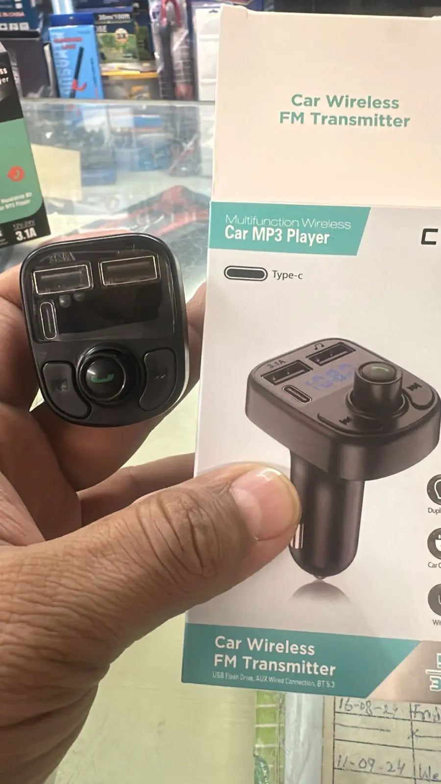 C1 Car MP3 Player Wireless FM Transmitter Bluetooth | Car Charger & MP3 Modulator | Car Accessories (Random Color) for Pakistan Gadget Xpres
