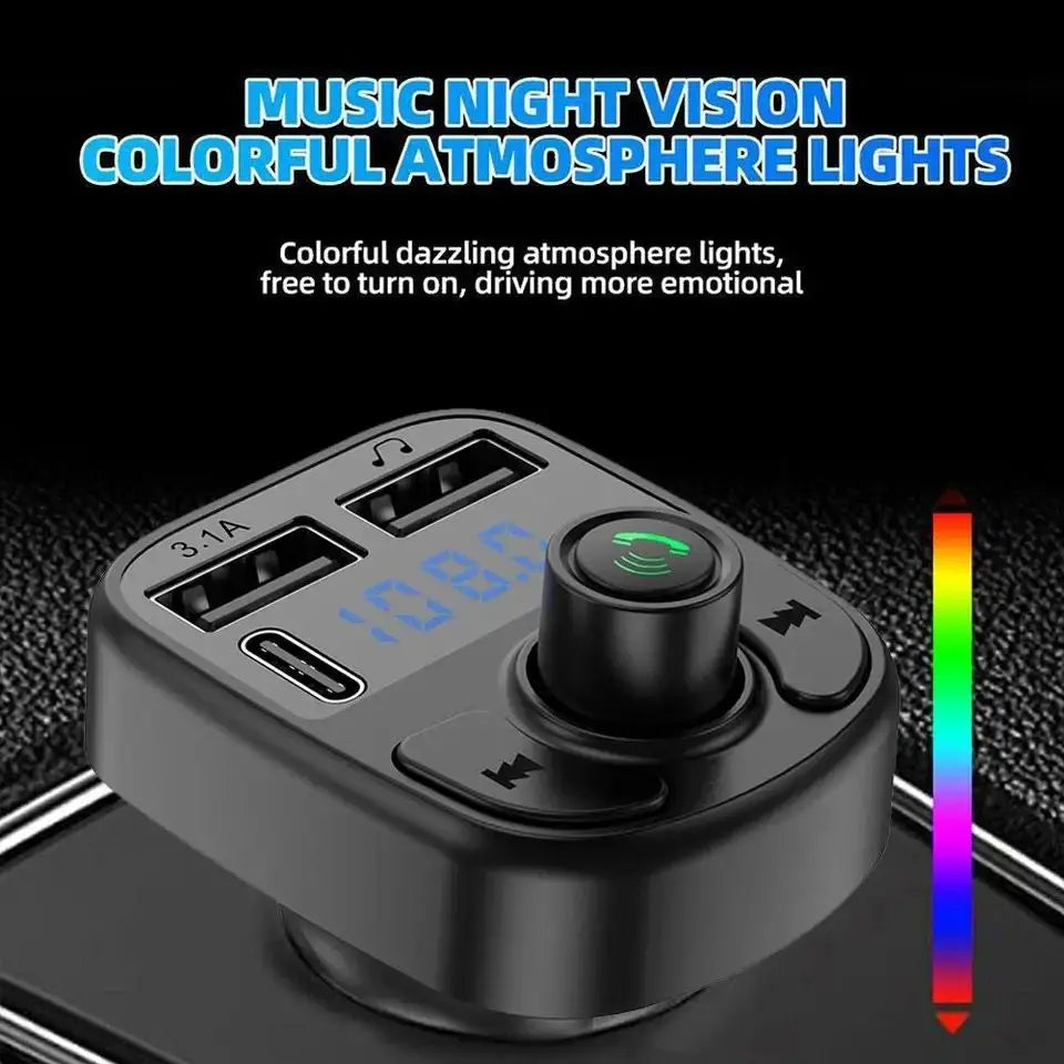 C1 Car MP3 Player Wireless FM Transmitter Bluetooth | Car Charger & MP3 Modulator | Car Accessories (Random Color) for Pakistan Gadget Xpres