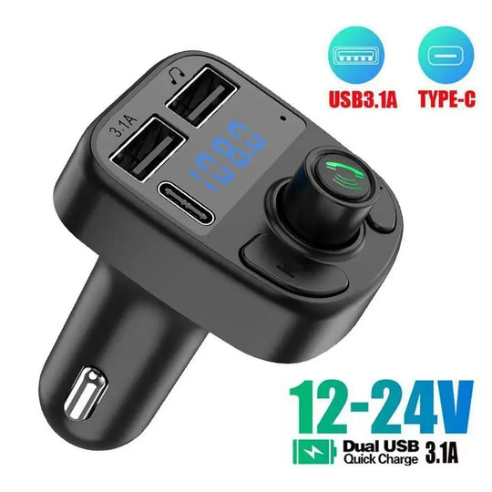 C1 Car MP3 Player Wireless FM Transmitter Bluetooth | Car Charger & MP3 Modulator | Car Accessories (Random Color) for Pakistan Gadget Xpres