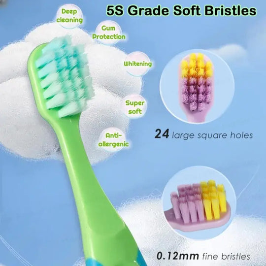 CHOFN Kids Toothbrush Set (3-12 Years) - Soft Bristles with Toy Car Gift - Fun Oral Care for Boys & Girls Gadget Xpres