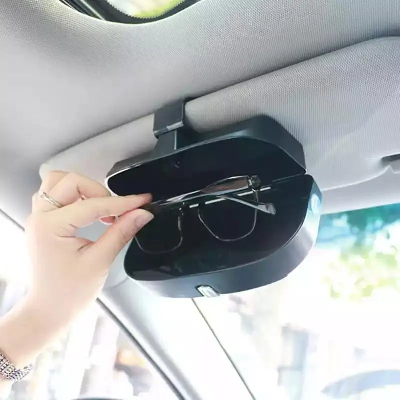 "Car Sunglasses Case Holder – Durable Clip-On Sunglasses Organizer for Car Visor – Compact, Secure & Stylish (Black)" Gadget Xpres