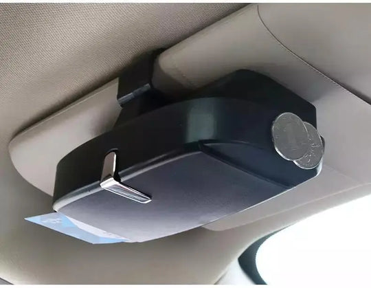 "Car Sunglasses Case Holder – Durable Clip-On Sunglasses Organizer for Car Visor – Compact, Secure & Stylish (Black)" Gadget Xpres