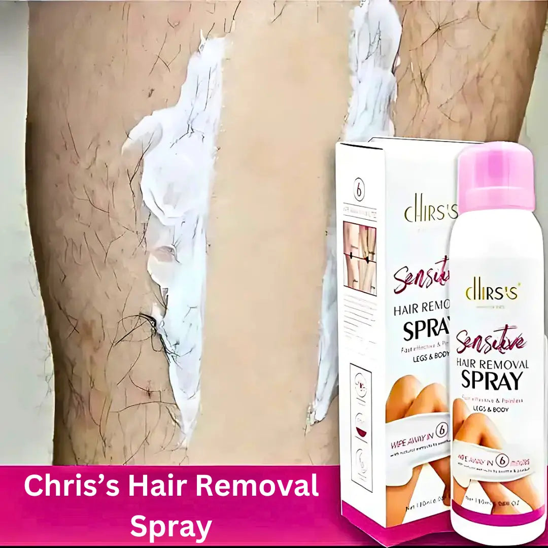 Chris's Sensitive Hair Removal Spray – Fast, Painless Hair Remover for Legs & Body – Safe for Women & Men – Best in Pakistan Gadget Xpres