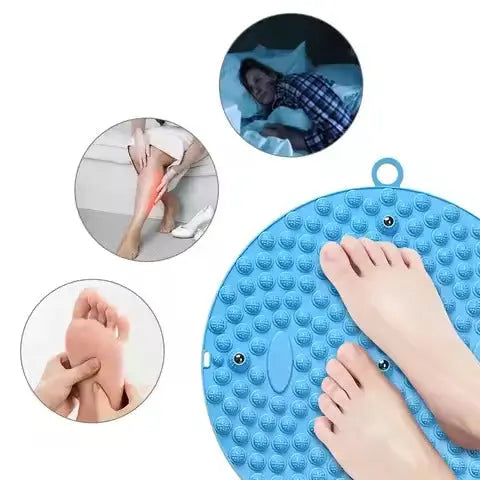 Circular Jogging Foot Massage Pad - Meridian Acupressure Board for Pain Relief (Blue) Gadget Xpres