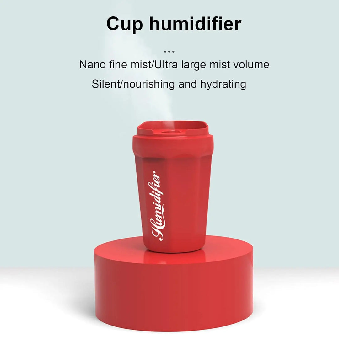 "Coke Cup Humidifier – USB Aroma Diffuser, Cool Mist for Car & Home, Mini Air Humidifier for Bedroom, Study – Summer Flame Design (Random Color)" Gadget Xpres