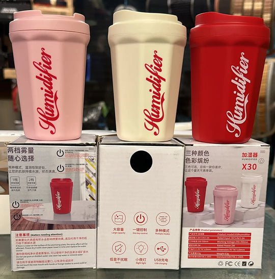 "Coke Cup Humidifier – USB Aroma Diffuser, Cool Mist for Car & Home, Mini Air Humidifier for Bedroom, Study – Summer Flame Design (Random Color)" Gadget Xpres