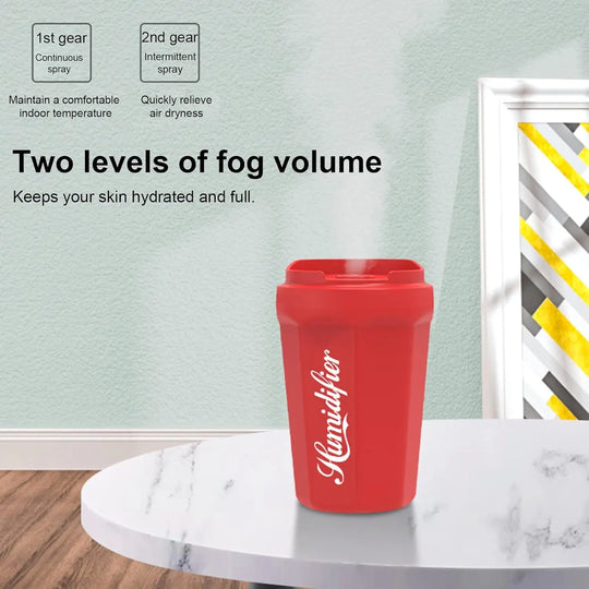 "Coke Cup Humidifier – USB Aroma Diffuser, Cool Mist for Car & Home, Mini Air Humidifier for Bedroom, Study – Summer Flame Design (Random Color)" Gadget Xpres