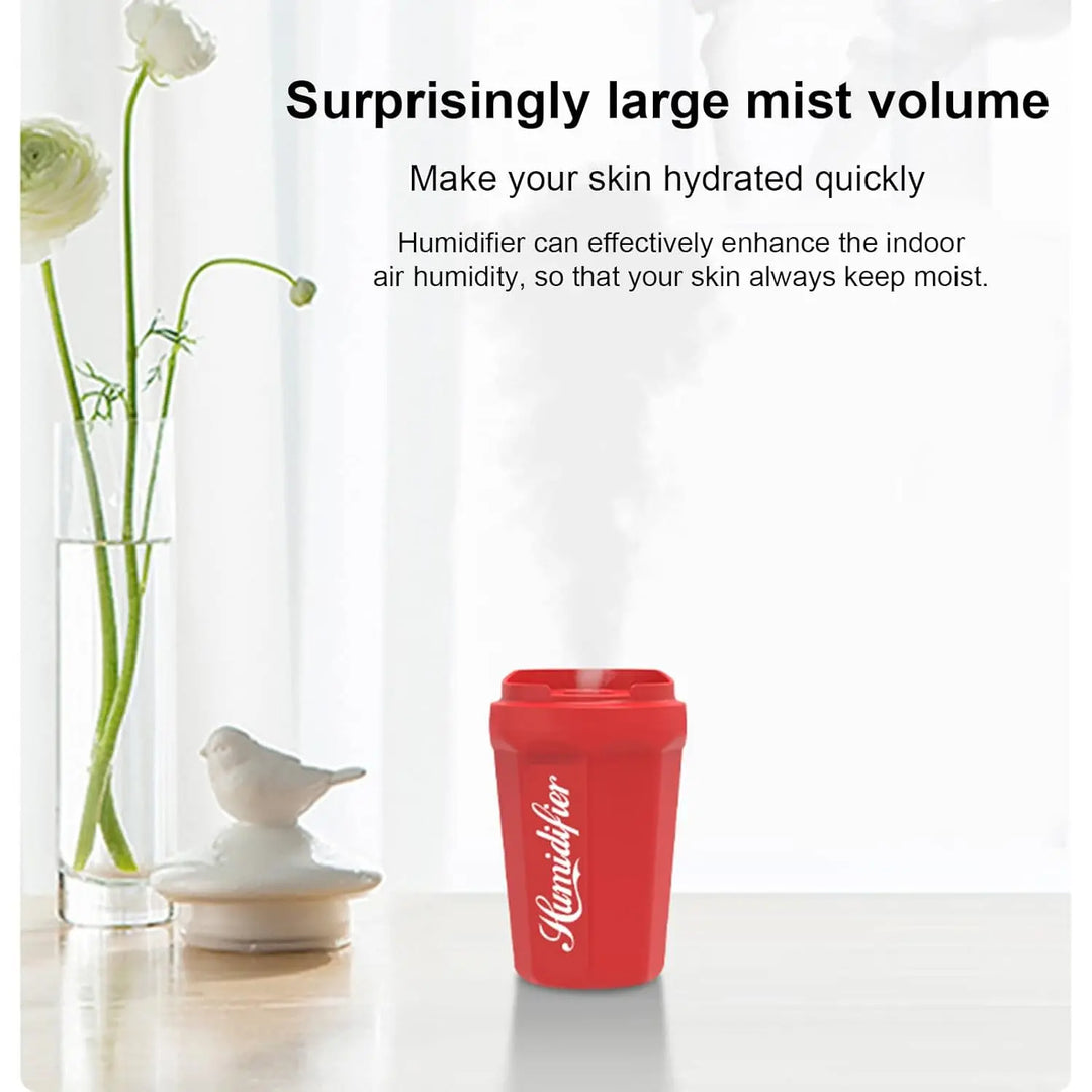 "Coke Cup Humidifier – USB Aroma Diffuser, Cool Mist for Car & Home, Mini Air Humidifier for Bedroom, Study – Summer Flame Design (Random Color)" Gadget Xpres