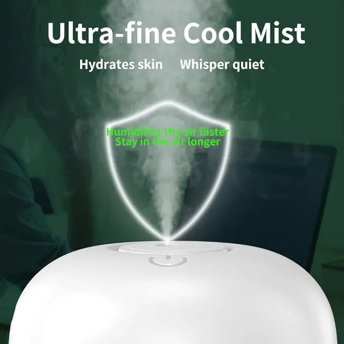 Cool Mist Humidifier for Bedroom – Cute Water Drop Design, Night Light, Quiet Air Diffuser for Baby, Home & Office – Portable & Energy-Efficient Gadget Xpres