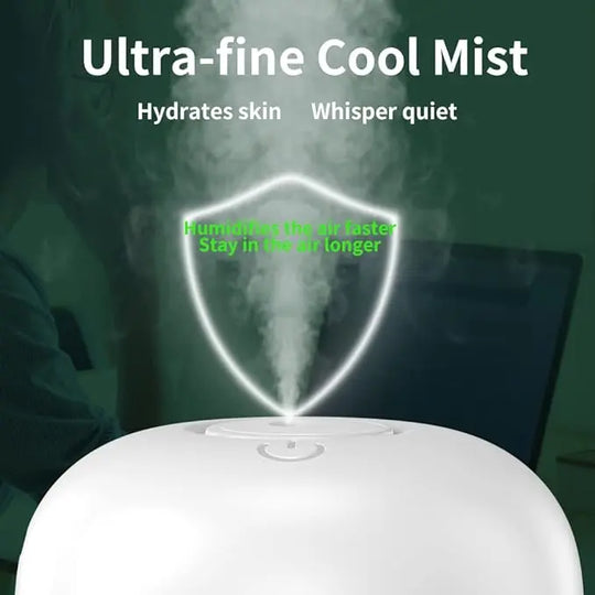 Cool Mist Humidifier for Bedroom – Cute Water Drop Design, Night Light, Quiet Air Diffuser for Baby, Home & Office – Portable & Energy-Efficient Gadget Xpres