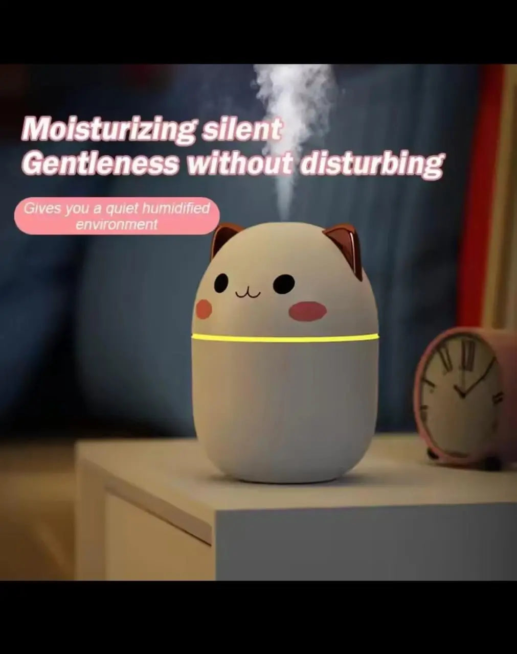 Cute Air Humidifier Mini Aromatherapy Humidifiers Diffusers Essential Oil Diffuser Home Carv ( 250ML) Gadget Xpres