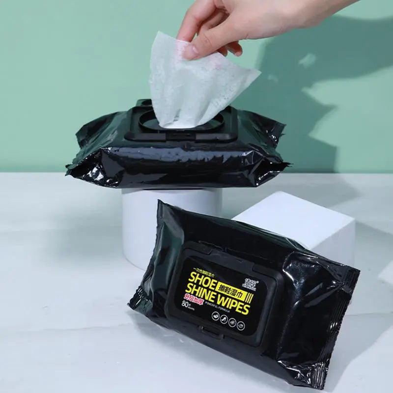 Disposable Shoe Cleaning Wipes - Quick Shine Clean Wet Wipes (50 Wipes Pack) for Sneakers, Leather & Formal Shoes) Gadget Xpres
